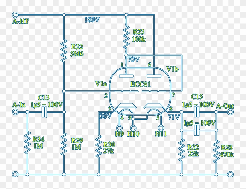Buffer Scematic Ecc81 - Ecc81 Buffer Clipart #3851759