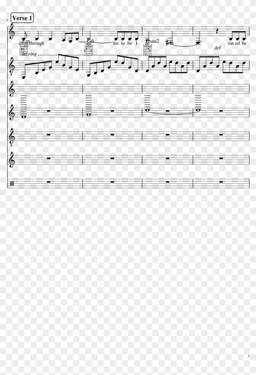 Behind Blue Eyes Slide, Image - Sheet Music Clipart #3853387