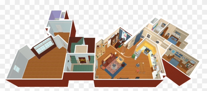 Walkthrough Video Screen - Big Bang Theory Plan House Clipart