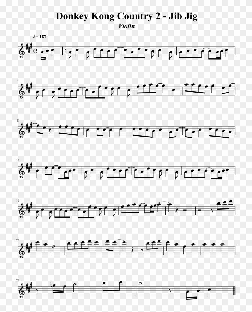 Partitura Donkey Kong Country Clipart #3855198