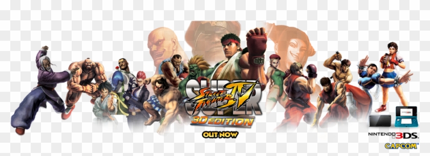 Back To Street Fighter 3d Nintendo 3ds - Super Street Fighter 4 Clipart
