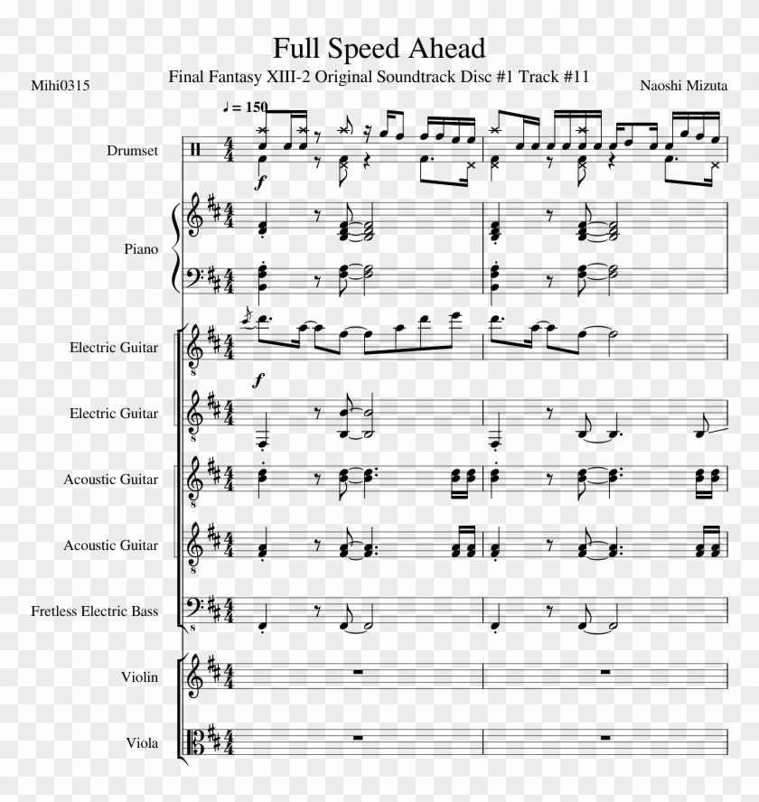 Full Speed Ahead [final Fantasy Xiii-2] - Fabula Nova Crystallis Piano Clipart