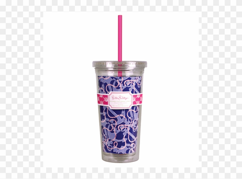 Lilly Pulitzer Acrylic Tumbler With Straw, Booze Cruise - Drinking Straw Clipart #3858443