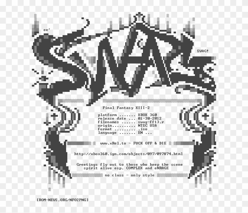 Final - Fantasy - Xiii 2 - Ntsc - Xbox360 Swag - - Graphic Design Clipart