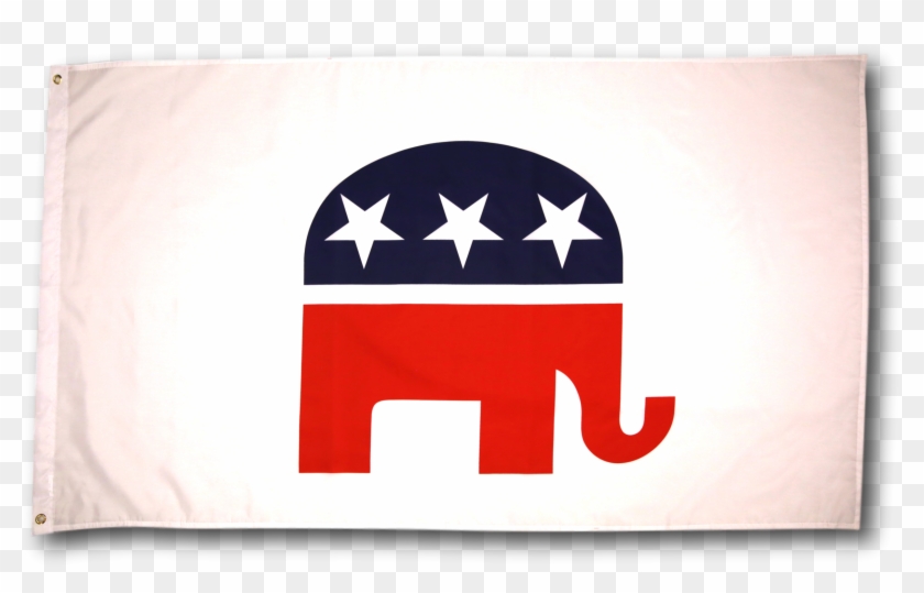 Foot Republican Flag Double Stitched Elephant Flag - Republican Party Flag Clipart