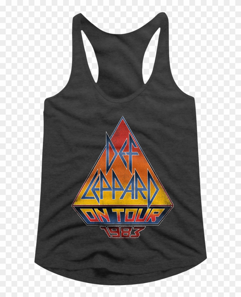 Def Leppard On Tour '83 Dark Heather Junior Women's - Shirt Clipart #3859289