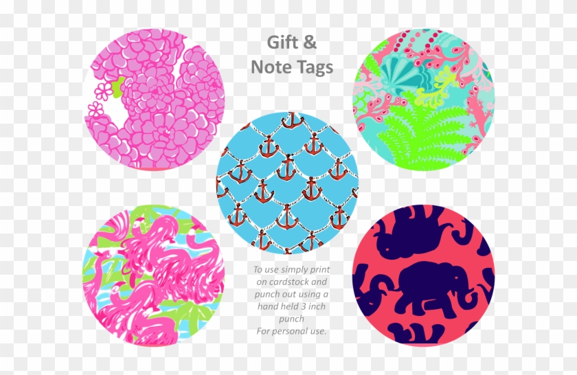 Lilly Pulitzer, Free Printable, Lilly Pulitzer Printable Circle