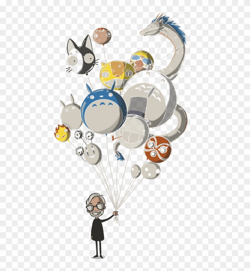 Limited Edition Cheap Daily T Shirts - Miyazaki Balloons Clipart #3859589