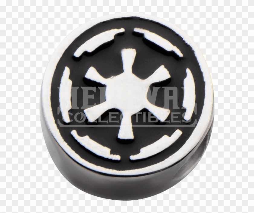 Galactic Empire Black Symbol Slide Charm - Empire Galactique Star Wars Clipart #3859722