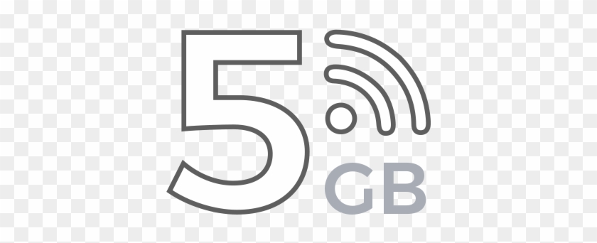 5 Gigabyte Extra - Line Art Clipart