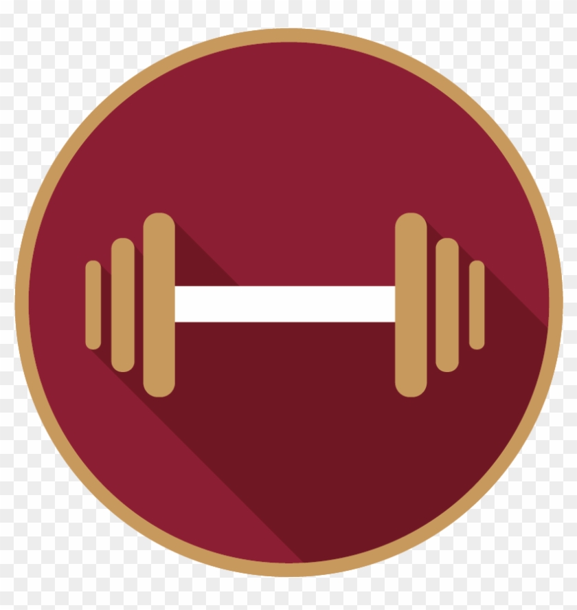 24-hour Fitness Center - Circle Clipart