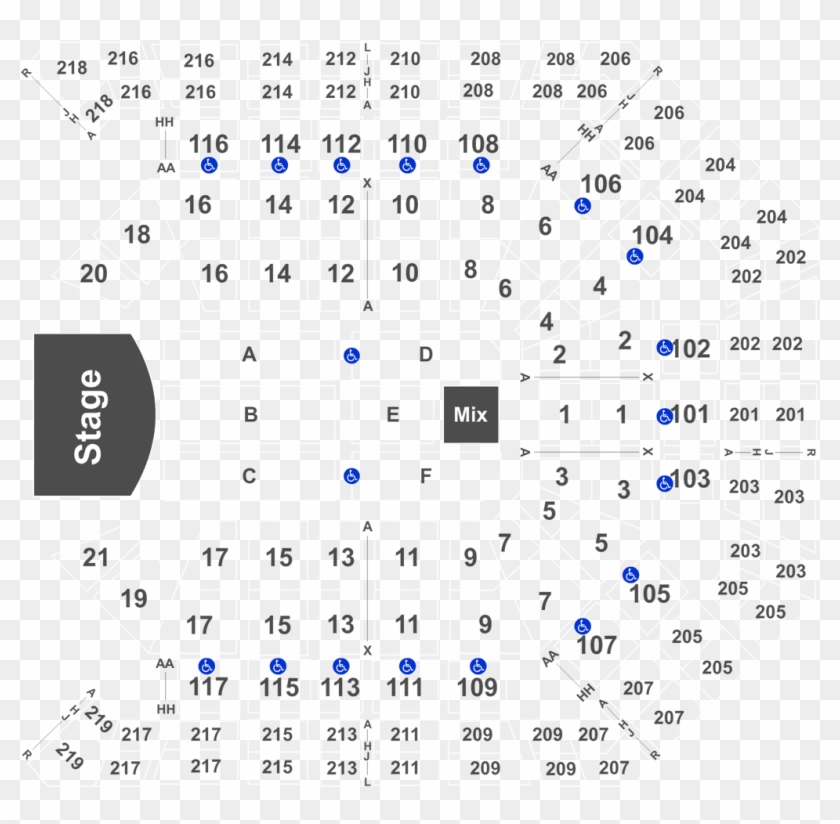 Mgm Grand Garden Arena Section 203 Row F Clipart #3860751