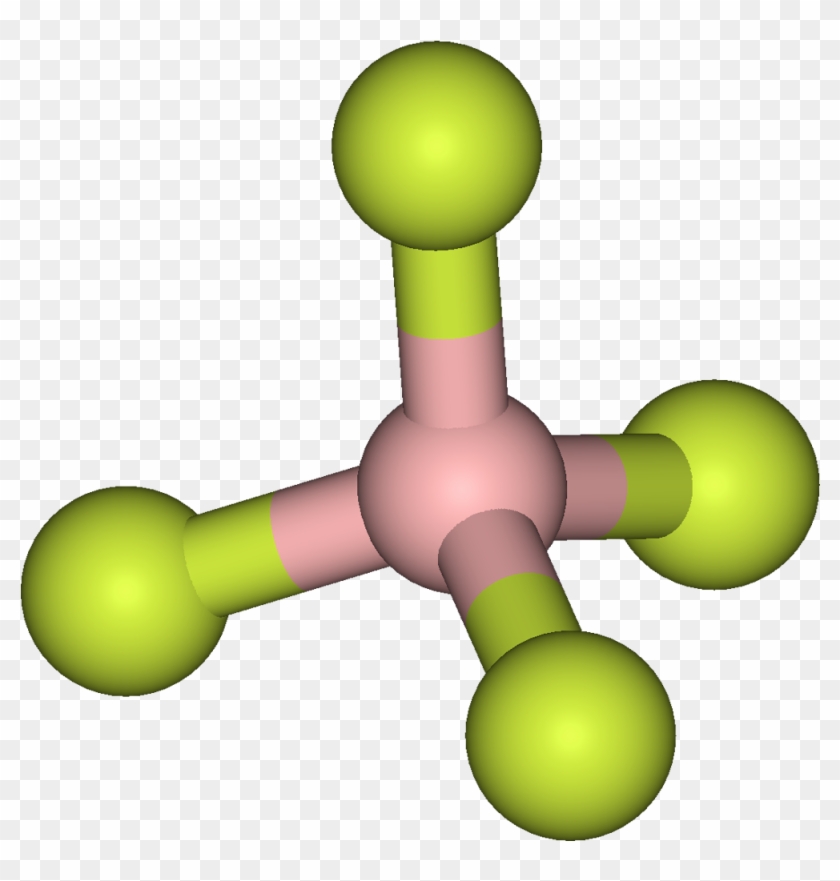 Aluminum Fluoride Molecule Model Clipart