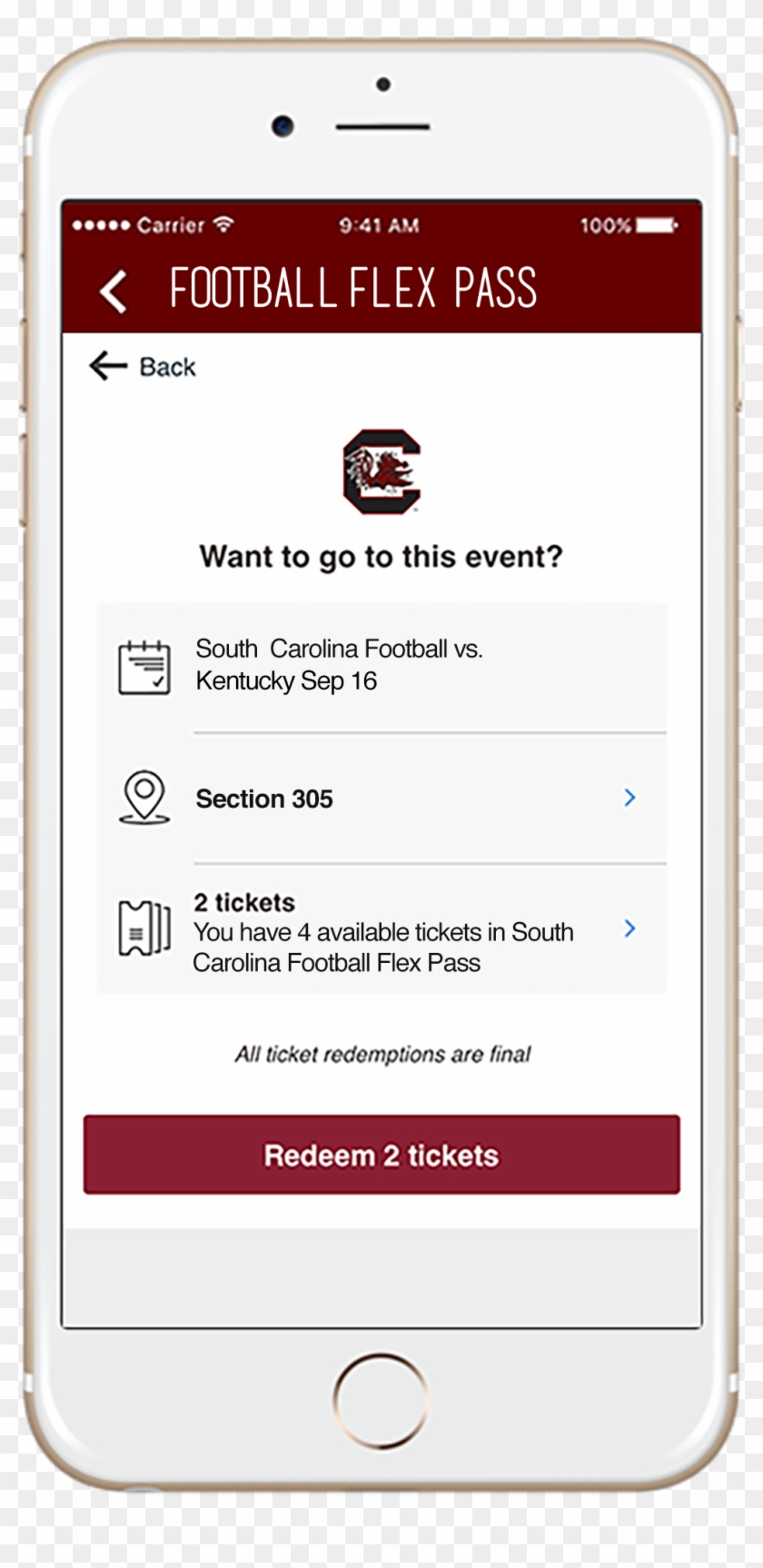 Flex Pass - University Of South Carolina Clipart