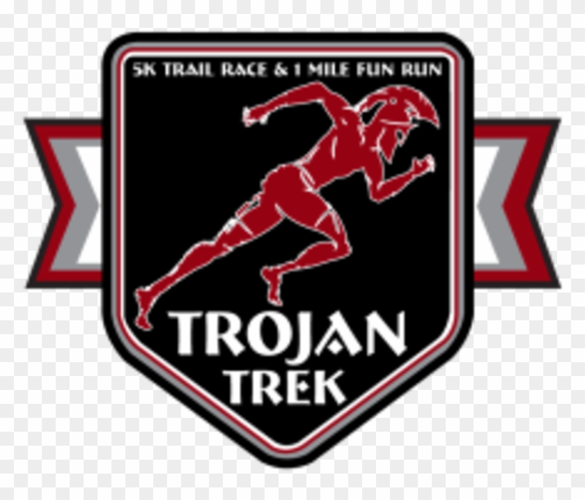 Trojan Trek 5k Trail Race & 1 Mile Fun Run - Emblem Clipart