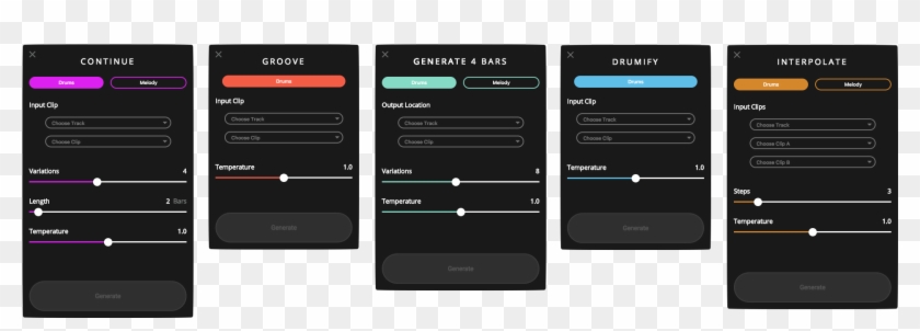 Side By Side Of 5 Plugins Titled Continue, Groove, - Mobile Device Clipart #3863057