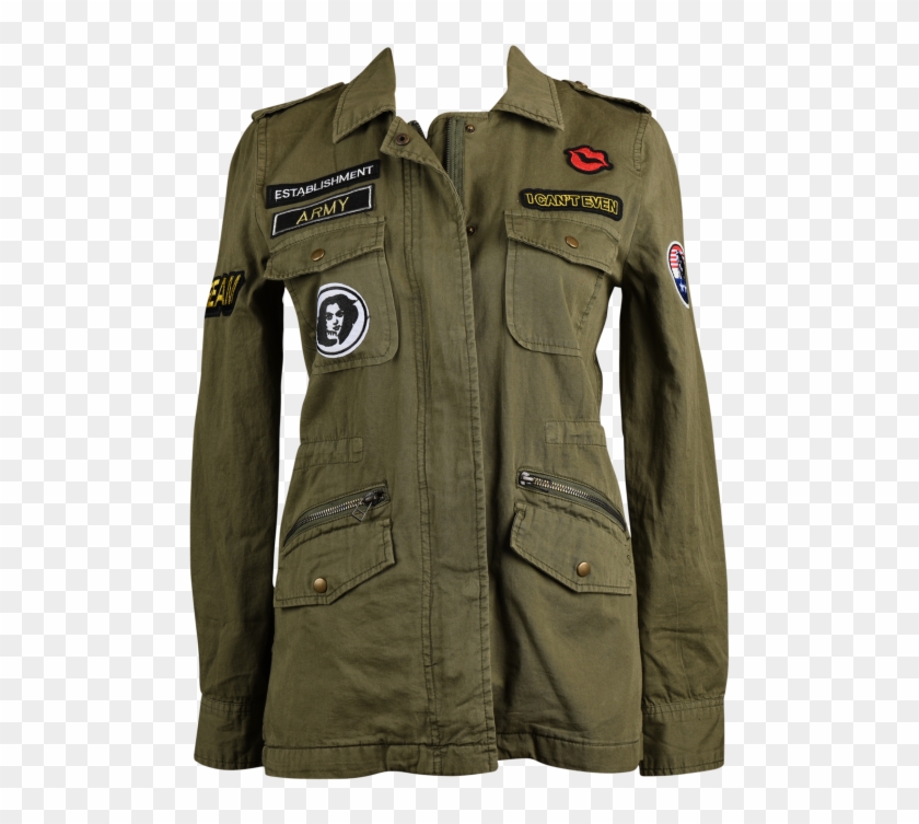 Velvet By Graham & Spencer Patch Army Jacket, $170, - Pocket Clipart