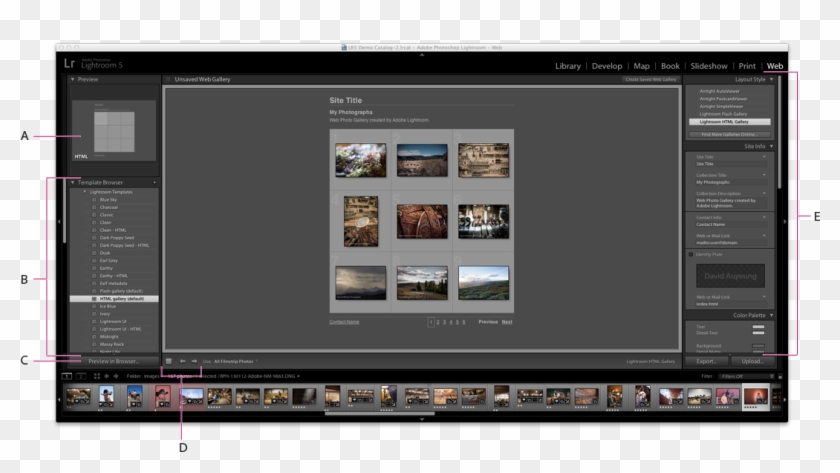 Adobe Photoshop Lightroom Cc Web Module - Adobe Lightroom Panels Clipart