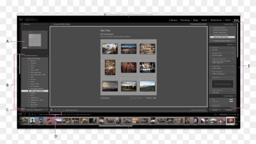 Adobe Photoshop Lightroom Cc Web Module - Adobe Lightroom Panels Clipart #3864387