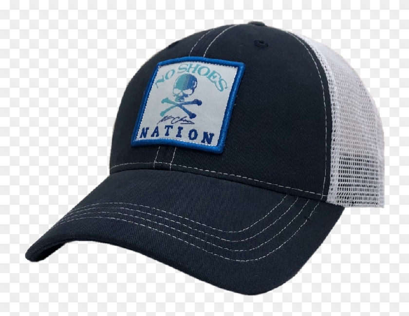 No Shoes Nation Navy And White Ballcap - Baseball Cap Clipart #3864662