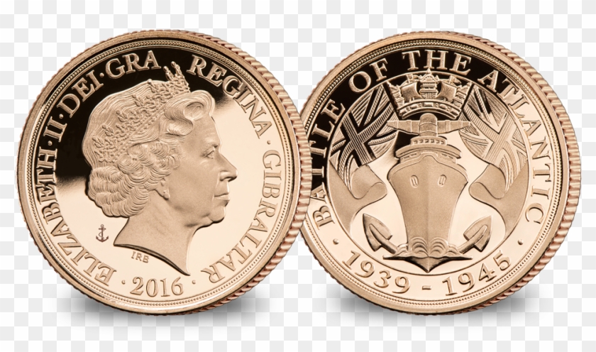 The Official Battle Of Atlantic Gold Sovereign - Quarter Clipart #3864854