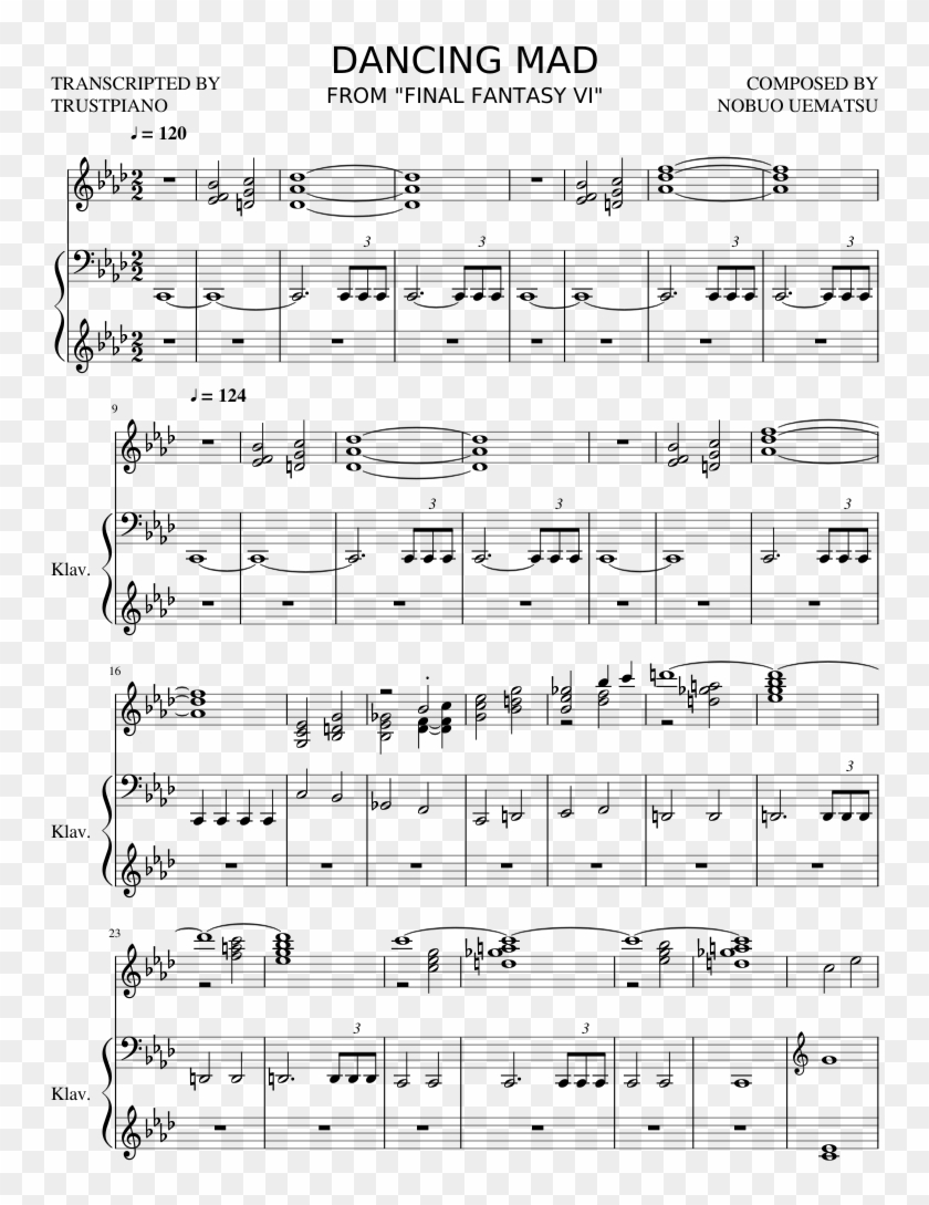 Final Fantasy Vi - Sheet Music Clipart #3865284