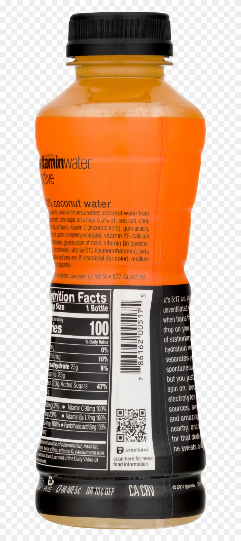 Vitamin Water Orange Mango Drink, - Plastic Bottle Clipart #3865599