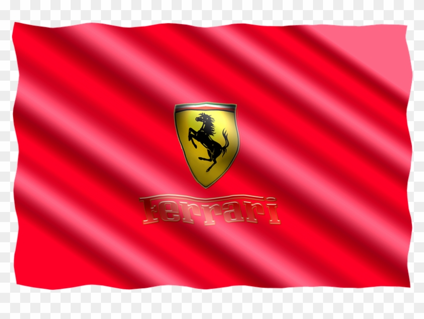 Car Brand, Flag, Ferrari - Flag Clipart #3865888