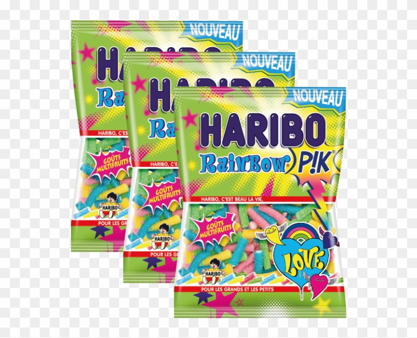 3 Sachets 120g Haribo Rainbow Pik - Haribo Rainbow Pik Clipart