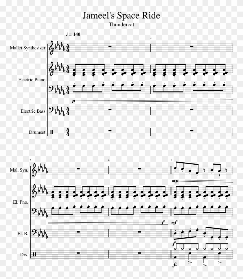 Jameel's Space Ride - Determination Sheet Music Clarinet Clipart