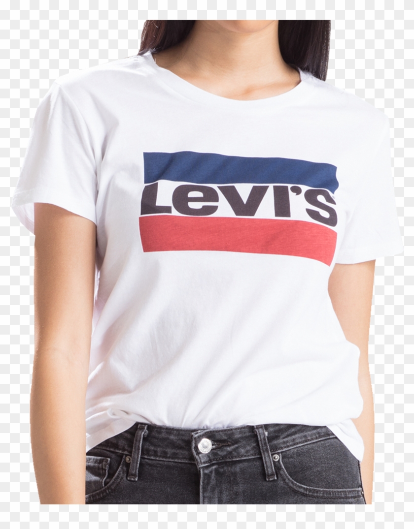 Levis Shirt Weiss S/s Sportwear Frontansicht - Perfect Graphic Tee Levi's Clipart