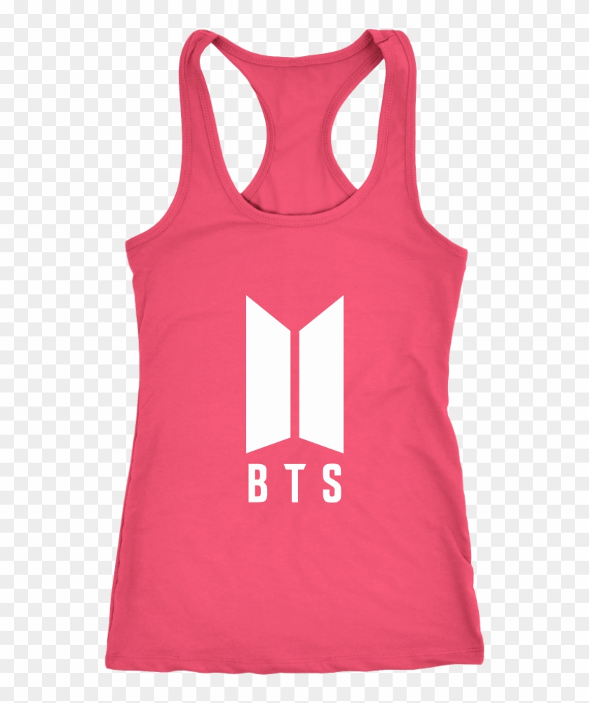 Bts Logo Pink Women's Racerback Tank - Top Clipart