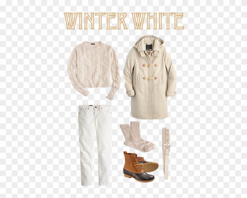 Winter White Outfit Inspiration - Hoodie Clipart #3868769