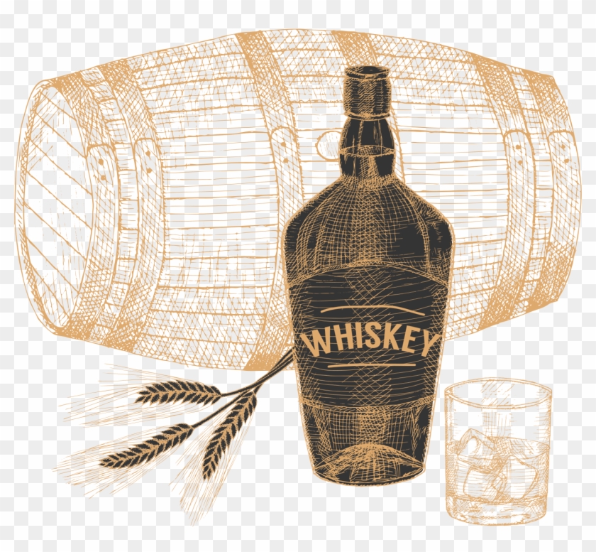 Irish Whiskey - Glass Bottle Clipart #3868973