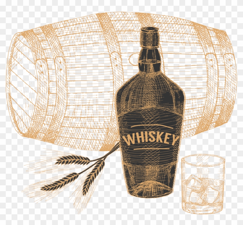 Irish Whiskey - Glass Bottle Clipart