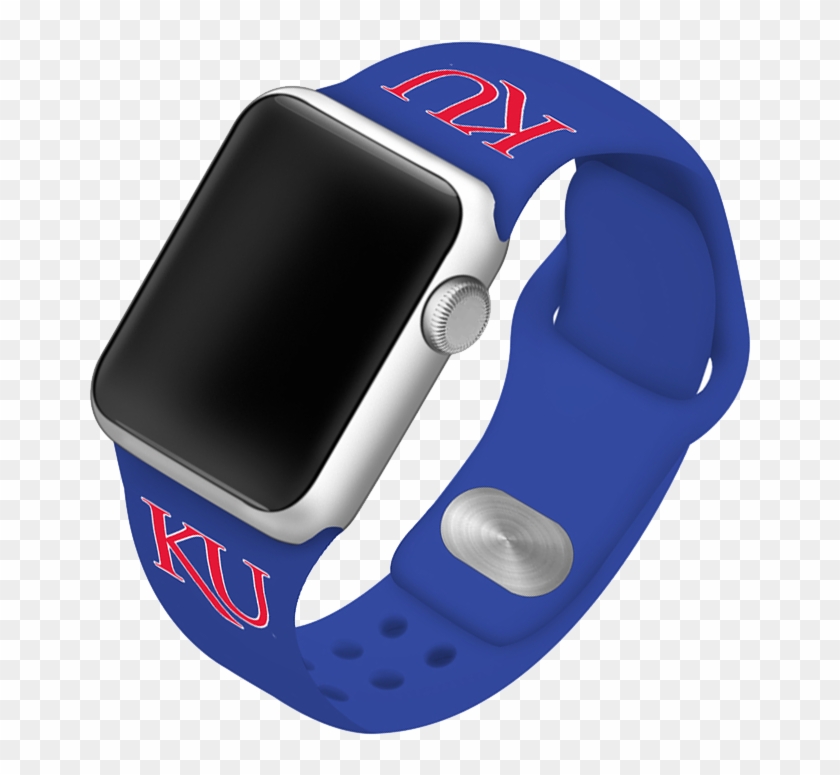 University Of Kansas Jayhawks Silicone Sport Band For - Apple Nike Watch Series 3 42mm Clipart #3869259