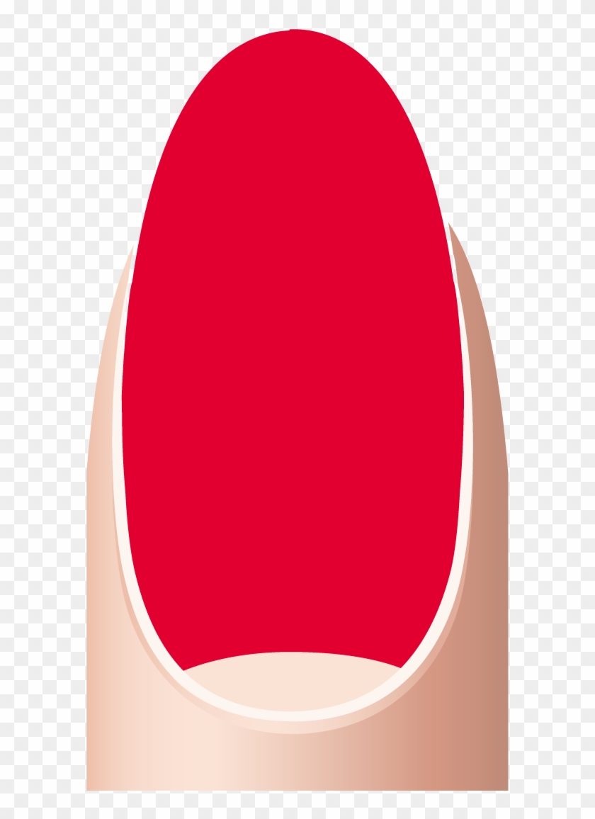 Nails Polish Application Long - Round Shape Nail Clipart - Png Download