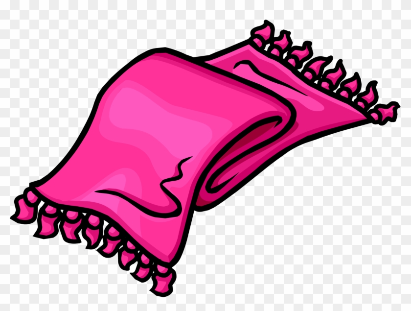 Pink Designer Scarf Clothing Icon Id - Blue Scarf Clip Art - Png Download
