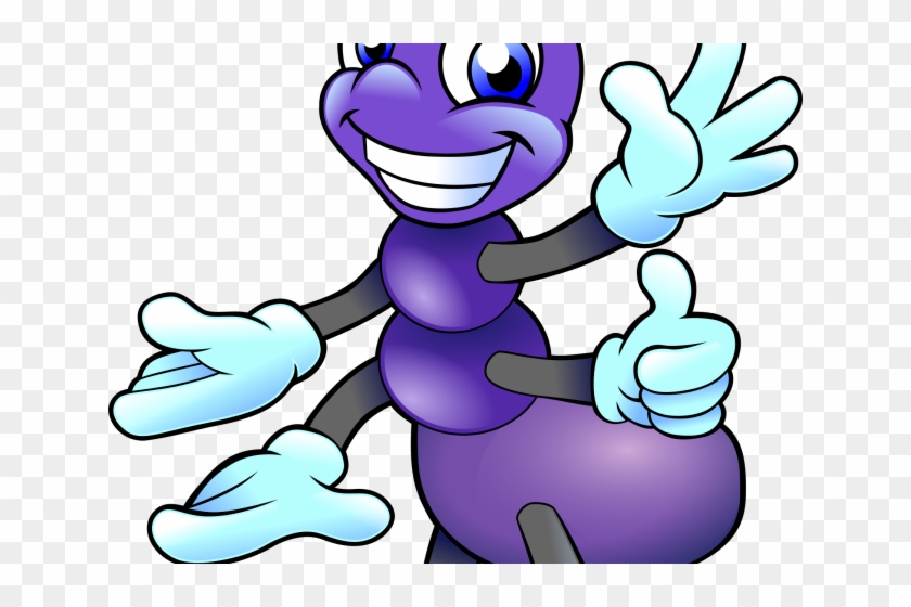 Ant Clipart Purple - Animated Purple Ant - Png Download