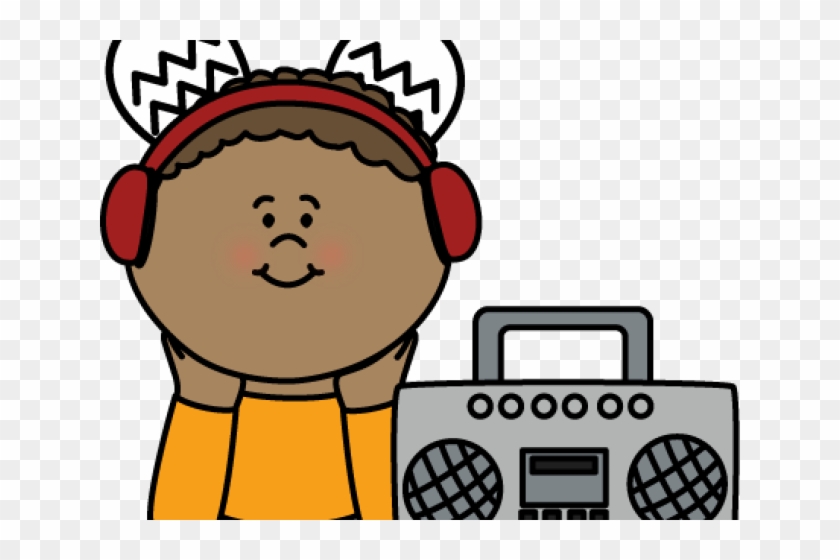 Headphones Clipart Listening Center - Girl Listening To Music Clipart - Png Download #3870776