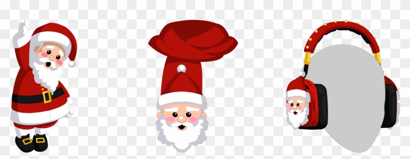 Headphones Santa Clipart #3870958