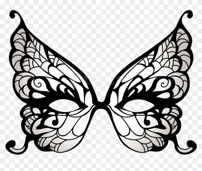 Free Png Download Butterfly Carnival Mask Clipart Png - Masquerade Mask Clip Art Transparent Png #3871165
