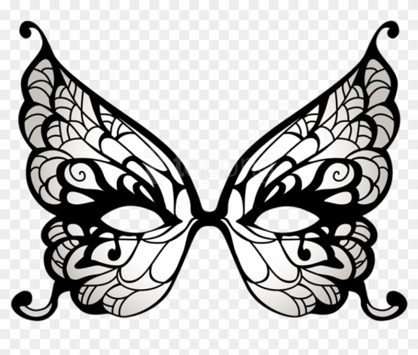 Free Png Download Butterfly Carnival Mask Clipart Png - Masquerade Mask Clip Art Transparent Png #3871165