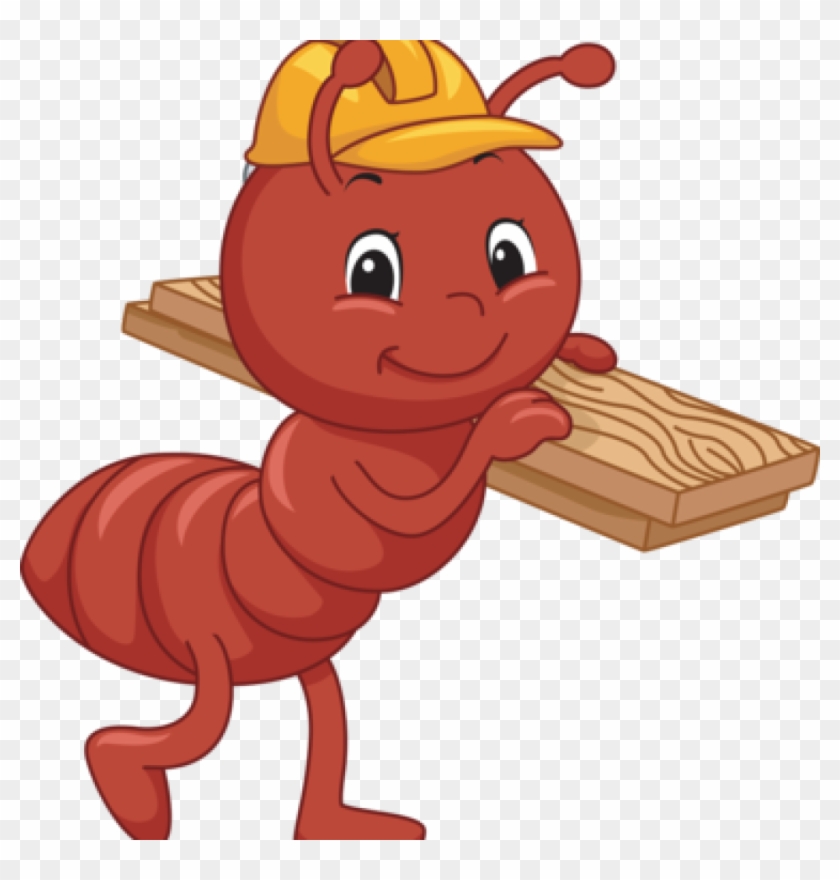 Ant Clipart Ant Clipart Hard Working 4 374400 Familia - Hard Working Ant Cartoon - Png Download #3871285