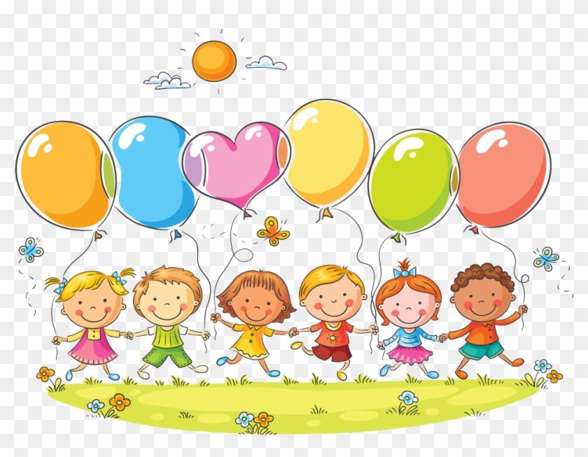 Child Balloon Stock - Kids Cartoon Balloon Clipart