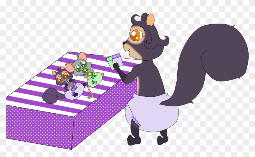 Baby Surly And Buddy's Diaper Change By Bokeol - Cartoon Clipart