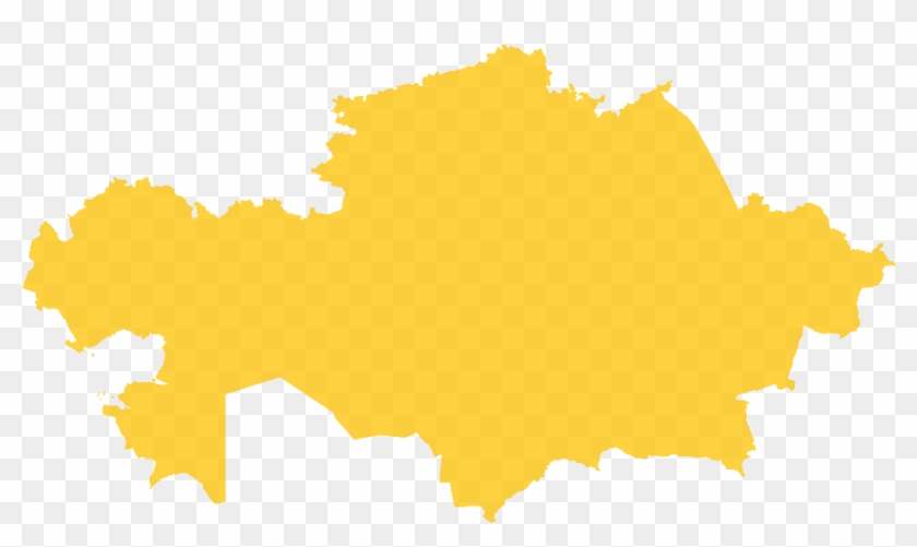 Leaves Clipart Orange Leaf - Kazakhstan Map Flag - Png Download