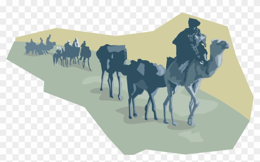 Vector Illustration Of Beast Of Burden Camel Dromedary - Nomads Clipart - Png Download