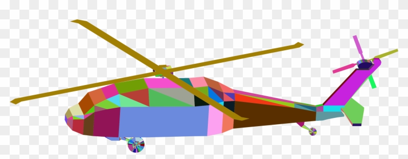This Free Icons Png Design Of 3d Low Poly Blackhawk - Helicopter Polygon Art Clipart