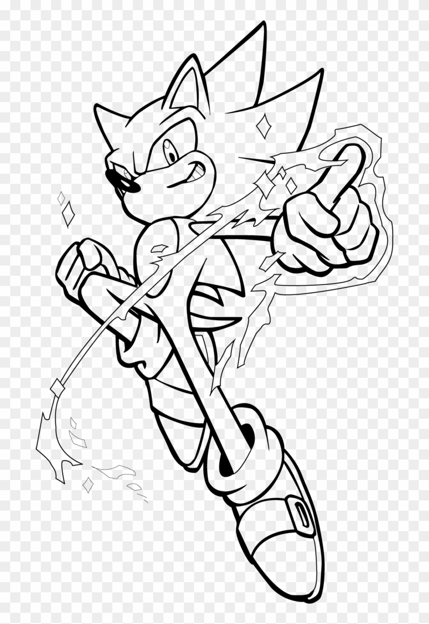 Angel Drawing At Getdrawings Com Free For Ⓒ - Super Sonic Black And White Clipart